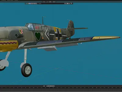 Me-109F Free 3D model