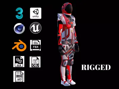 Astronaut Spacesuit China 3D model