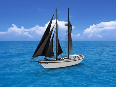 Sailing boat 3D print model