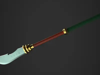 Glaive Low-poly 3D model