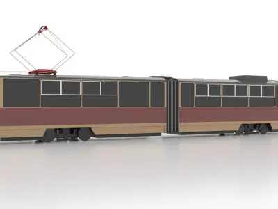 Tatra KT4SU Low Low-poly 3D model