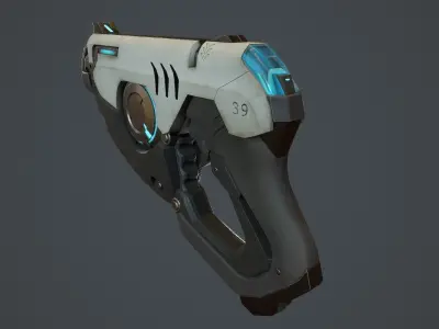 Tracer Gun From Overwatch Low-poly 3D model