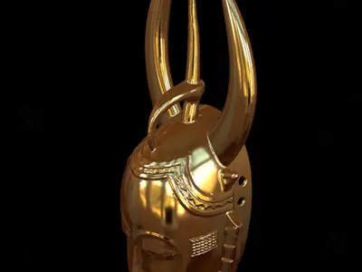 Vintage Guro Face Mask 3D Printable  3D print model