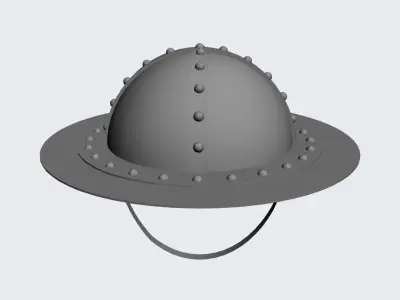 Medieval infantrymen helmet 3D model