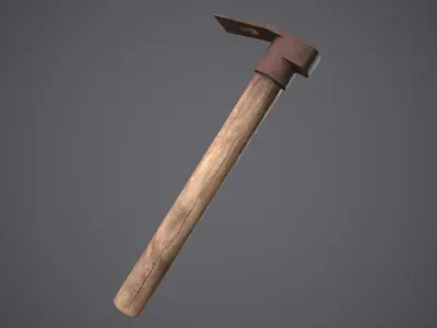 Hammer Old Low-poly 3D model