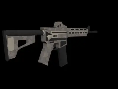 Gun SMG MK18 Variant Free low-poly 3D model