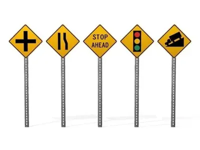 Road Signs 3D model purchase