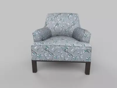 chair with floral pattern 3D model