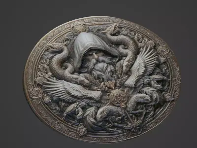 Attila Medallion 3D print model buy