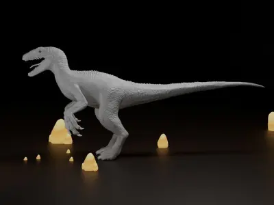 velociraptor dinosaur Free 3D model
