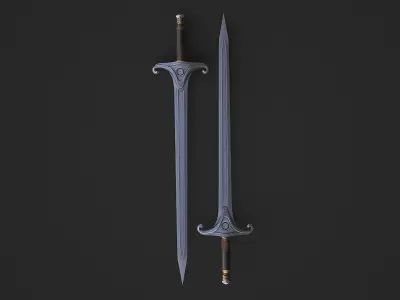 Sword 9  Low-poly 3D model