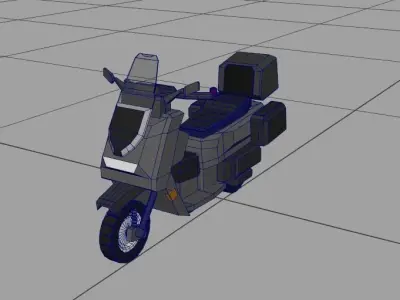 Scooter Lo Poly Low-poly 3D model