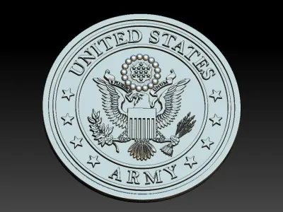 United States Army American Eagle 3D STL Model for CNC Router  3D model