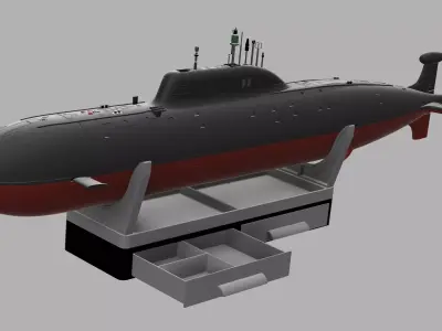 Akula project 971 Submarine for RC 1-100 scale 3D print model