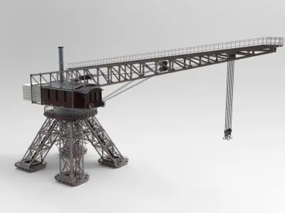 Port crane  3D model
