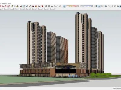 Sketchup Commercial Complex Q2 3D model