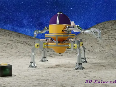 Hydraulic robot 3D model