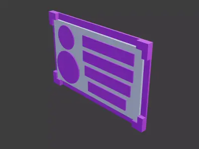 driver license icon 3D model