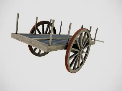 Indian Rural Village Bullock Cart 3D model