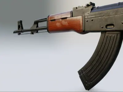 AK-47 Assault Rifle Free low-poly 3D model
