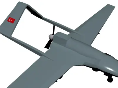 Bayraktar TB2 drone 3D model