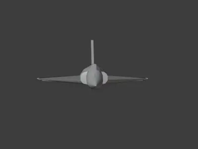 Low Poly Fighter Model jet 3D model