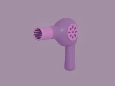 Toon Hair Dryer 3D model