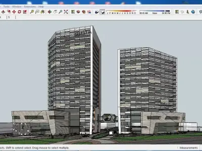 Sketchup Commercial Complex K4 3D model