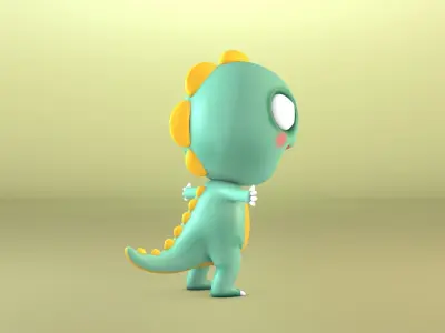 Cute Dinosaur Low-poly 3D model purchase