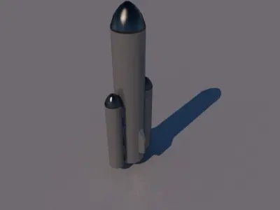 Big Rocket Free low-poly 3D model
