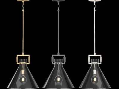 Machinist Glass Funnel Pendant 3D model