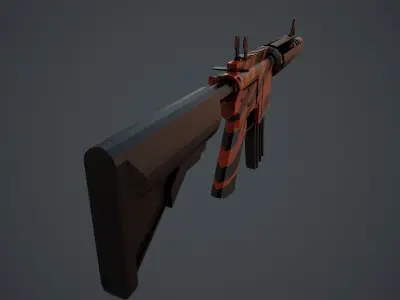 M4A4 - LowPoly ar rifle Free low-poly 3D model