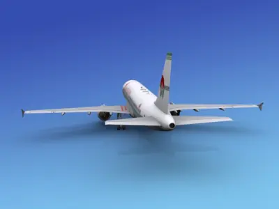 Airbus A320 America Air West 1 3D model