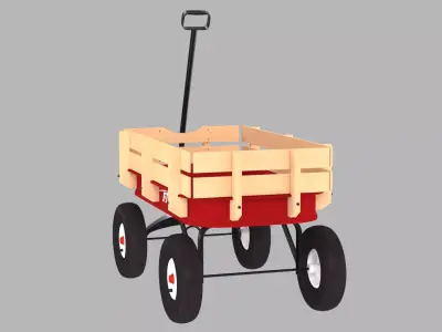 Radio Flyer Wagon 3D Model 3D model