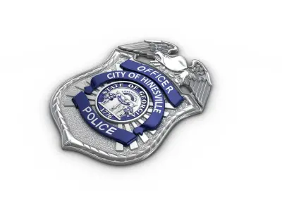 Police Badge Low-poly 3D model
