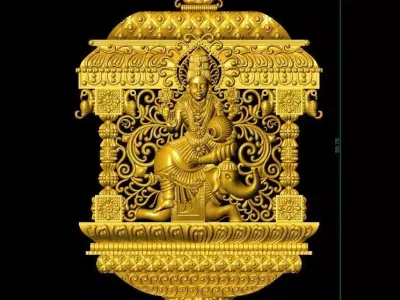 LAXMI PENDENT ANTIQUE  3D print model