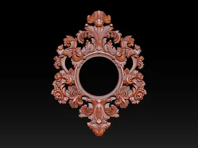   Classical carved frame 3D print model