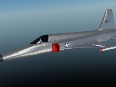 F5 in silver camoflage  3D model