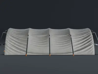 Military Tent Low-poly 3D model get