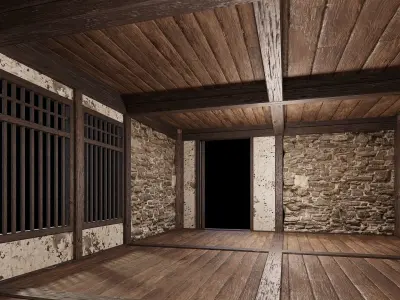 Medieval Houses 34- 4K Textures Game Ready Low-poly 3D model