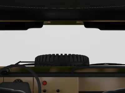 VW Type 181 Army with interior top up  3D model
