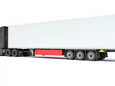 Truck with Reefer Refrigerator Trailer 3D model order
