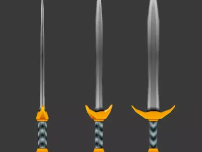 3D Pack in  Stylized for Roblox Style Weapons and Chameleon Egg  Low-poly 3D model