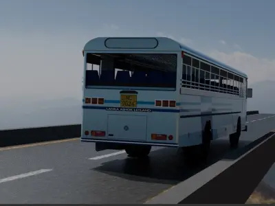 Ashok Leyland Viking Bus 3D model with interior  3D model purchase