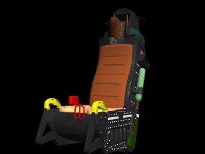 Seat  F-16 Free 3D model