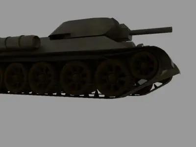 T34 tank rigged Low-poly 3D model