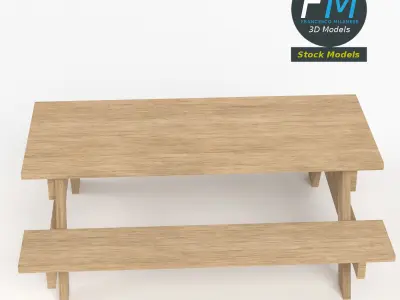 Picnic table 3D model