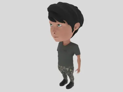 Cartoon Soldier Low-poly 3D model purchase