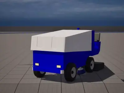 Zamboni Low Poly Rigged Low-poly 3D model