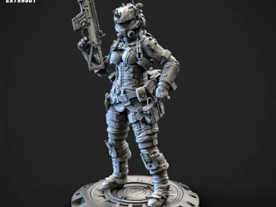 Throbbing Blade Female Pilot 100mm and 32mm 3D print model